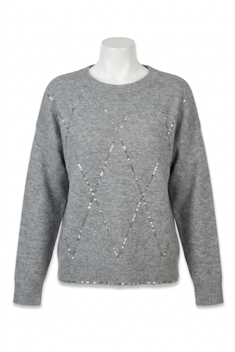 NEW LOVE TOKEN nicolette sweater in grey